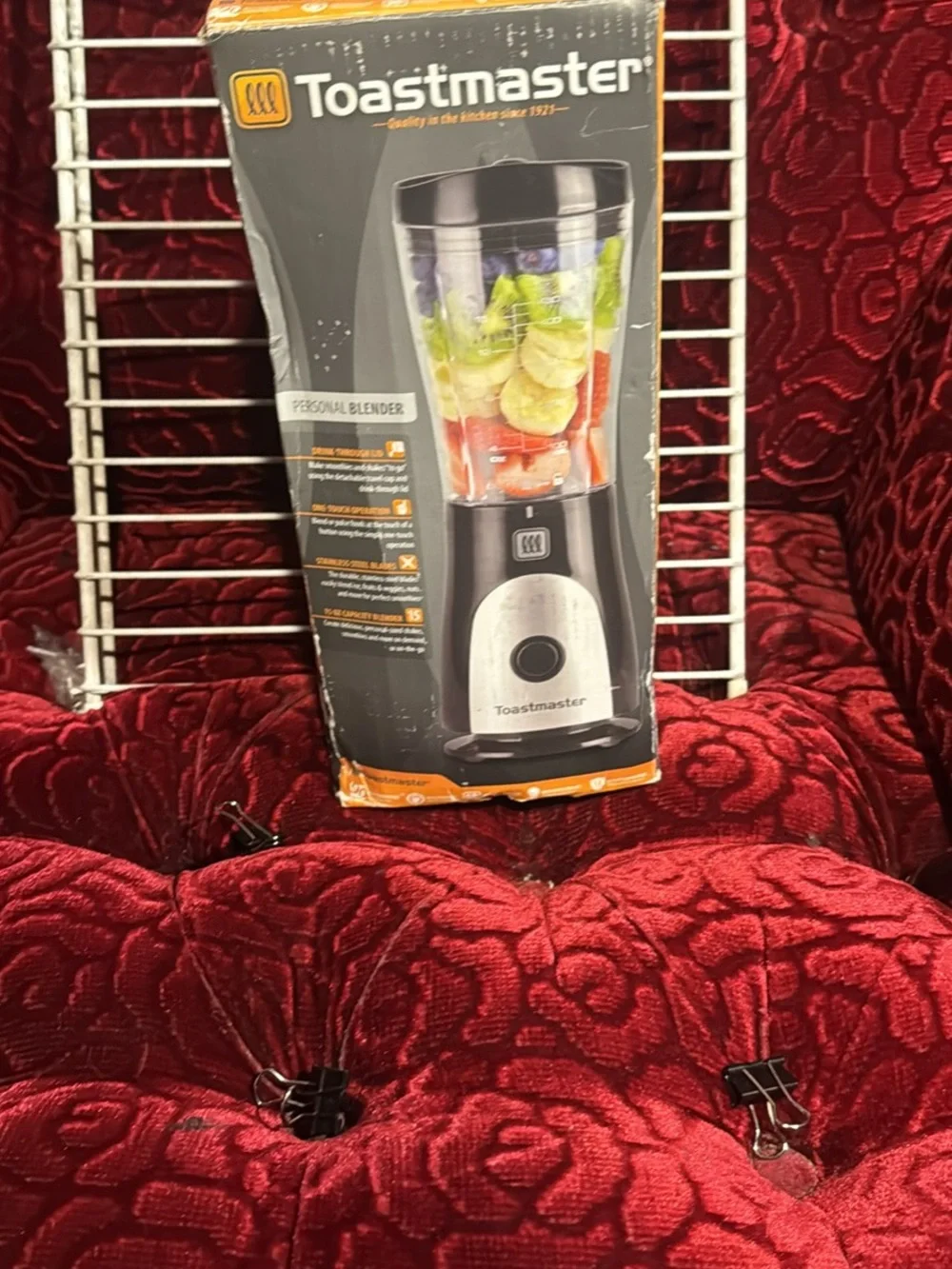 Toastmaster Compact Personal Blender - Black and Silver
